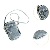 Maxbell Denim Crossbody Bag Gift Daily Use Stylish Phone Bags for Women Travel Girls Light Blue