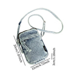 Maxbell Denim Crossbody Bag Gift Daily Use Stylish Phone Bags for Women Travel Girls Light Blue
