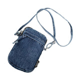 Maxbell Denim Crossbody Bag Gift Daily Use Stylish Phone Bags for Women Travel Girls Dark Blue