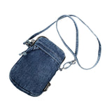 Maxbell Denim Crossbody Bag Gift Daily Use Stylish Phone Bags for Women Travel Girls Dark Blue