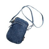 Maxbell Denim Crossbody Bag Gift Daily Use Stylish Phone Bags for Women Travel Girls Dark Blue