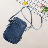 Maxbell Denim Crossbody Bag Gift Daily Use Stylish Phone Bags for Women Travel Girls Dark Blue