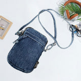 Maxbell Denim Crossbody Bag Gift Daily Use Stylish Phone Bags for Women Travel Girls Dark Blue