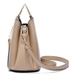 Maxbell Women Shoulder Bag Satchel Pouch Trendy Travel Tote for Travel Holiday Party White And Khaki