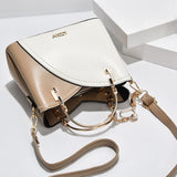 Maxbell Women Shoulder Bag Satchel Pouch Trendy Travel Tote for Travel Holiday Party White And Khaki