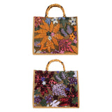 Maxbell Women Top Handle Bag Sequins Summer Beach Bag for Holiday Shopping Commuting Orange