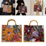 Maxbell Women Top Handle Bag Sequins Summer Beach Bag for Holiday Shopping Commuting Orange