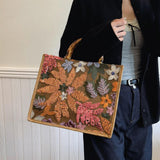 Maxbell Women Top Handle Bag Sequins Summer Beach Bag for Holiday Shopping Commuting Orange
