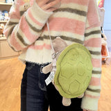 Maxbell Crossbody Zipper Cartoon Turtle Shoulder Bag for Trips Street Outdoor Indoor