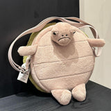 Maxbell Crossbody Zipper Cartoon Turtle Shoulder Bag for Trips Street Outdoor Indoor