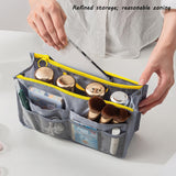 Maxbell Makeup Bag Towel Storage Mesh Travel Toiletry Bag for Bathroom Business Trip Grey