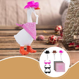 Maxbell 3 Set Desk Goose Outfits Stylish Ornaments Cute for Desktop Home Living Room