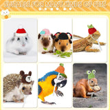Maxbell 6 Pieces Hamster Hats Decorative Funny Soft Gift Ornaments Hand Knitted Hats