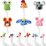 Maxbell 6 Pieces Hamster Hats Decorative Funny Soft Gift Ornaments Hand Knitted Hats