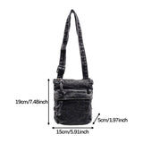 Maxbell Denim Phone Purse Adjustable Soft Crossbody Bag for Travel Women Men Camping