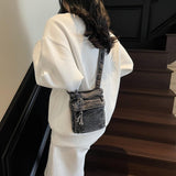 Maxbell Denim Phone Purse Adjustable Soft Crossbody Bag for Travel Women Men Camping