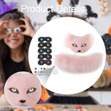 Faux Fox Mask and Tail Sturdy Costume Accessory for Prom Carnival Masquerade Pink