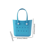 Womens Beach Hole Bag Large Capacity EVA Handbag for Summer Sports Groceries blue