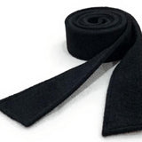Waist Belt, Wool Coat Belt, Double-Sided, Black, adaptable Accessory Black Wool Thick 5cm 200cm