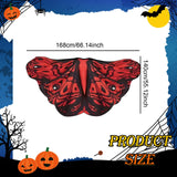 Halloween Moth Wings Costume with Headband Mask for Cosplay Party Masquerade Red Black