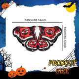 Halloween Moth Wings Costume with Headband Mask for Cosplay Party Masquerade Red White Black