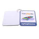 Maxbell Flash Cards - Educational Picture & Word Card Musical instruments - 14Pieces - Aladdin Shoppers
