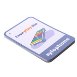 Maxbell Flash Cards - Educational Picture & Word Card Musical instruments - 14Pieces - Aladdin Shoppers