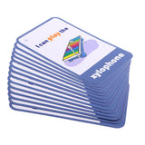 Maxbell Flash Cards - Educational Picture & Word Card Musical instruments - 14Pieces - Aladdin Shoppers