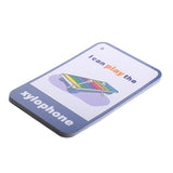 Maxbell Flash Cards - Educational Picture & Word Card Musical instruments - 14Pieces - Aladdin Shoppers