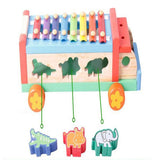 Maxbell Maxbell Wooden Xylophone 8-Note Musical Toy Kids Development Wisdom Animals Car