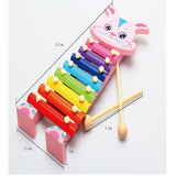 Maxbell Maxbell Wooden Xylophone 8-Note Musical Toy Kids Development Wisdom Rabbit