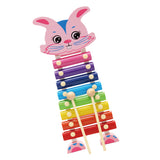 Maxbell Maxbell Wooden Xylophone 8-Note Musical Toy Kids Development Wisdom Rabbit