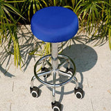 Maxbell Home Bar Stool Covers Round Chair Seat Cushions Sleeves-2 pcs Blue