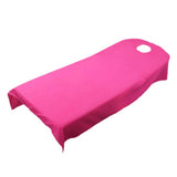 Maxbell 5 Pieces Soft Beauty Massage SPA Bed Cover Sheet With Breath Hole Hot Pink