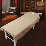Maxbell 5 Pieces Soft Beauty Massage SPA Bed Cover Sheet With Breath Hole Camel