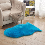 40x60cm Sheepskin Fluffy Skin Faux Fur Fake Rug Mat Rugs Blue