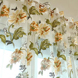 Maxbell Romantic Peony Curtains for Living Room Bedroom Beige 100x200 Rod Pocket - Aladdin Shoppers