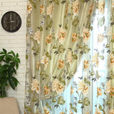Maxbell Romantic Peony Curtains for Living Room Bedroom Beige 100x200 Rod Pocket - Aladdin Shoppers