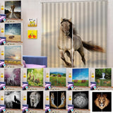 Maxbell Set of 2 Panels Digital Photo Printing 3D Curtains Aminals Running Horse - Aladdin Shoppers