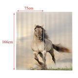 Maxbell Set of 2 Panels Digital Photo Printing 3D Curtains Aminals Running Horse - Aladdin Shoppers