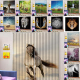 Maxbell Set of 2 Panels Digital Photo Printing 3D Curtains Aminals Running Horse - Aladdin Shoppers