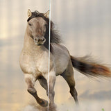 Maxbell Set of 2 Panels Digital Photo Printing 3D Curtains Aminals Running Horse - Aladdin Shoppers