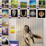 Maxbell Set of 2 Panels Digital Photo Printing 3D Curtains Aminals Running Horse - Aladdin Shoppers
