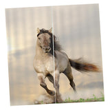 Maxbell Set of 2 Panels Digital Photo Printing 3D Curtains Aminals Running Horse - Aladdin Shoppers