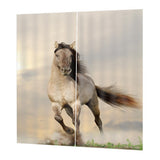 Maxbell Set of 2 Panels Digital Photo Printing 3D Curtains Aminals Running Horse - Aladdin Shoppers