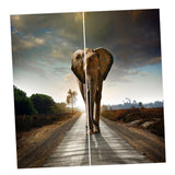 Maxbell Set of 2 Panels Digital Photo Printing 3D Curtains Aminals Elephant - Aladdin Shoppers
