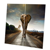 Maxbell Set of 2 Panels Digital Photo Printing 3D Curtains Aminals Elephant - Aladdin Shoppers
