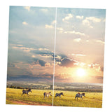 Maxbell Maxbell Set of 2 Panels Digital Photo Printing 3D Curtains Aminals zebra