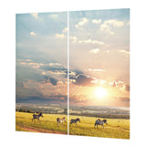 Maxbell Set of 2 Panels Digital Photo Printing 3D Curtains Aminals zebra - Aladdin Shoppers