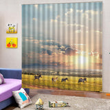 Maxbell Set of 2 Panels Digital Photo Printing 3D Curtains Aminals zebra - Aladdin Shoppers